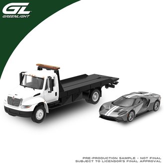 1:64 2014 International Durastar 4400 w/2017 Ford GT (Liquid Gray w/White Stripes) 1:64 2014 International Durastar 4400 w/2017 Ford GT (Liquid Gray w/White Stripes)