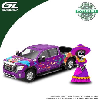 1:64 2023 GMC Sierra 3500 HD - Dia de los Muertos w/La Catrina Figurine 1:64 2023 GMC Sierra 3500 HD - Dia de los Muertos w/La Catrina Figurine