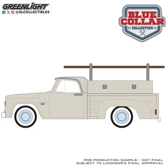 1:64 Blue Collar Series 15 - 1963 Dodge D-100 w/Ladder Rack (Sand Dune White)