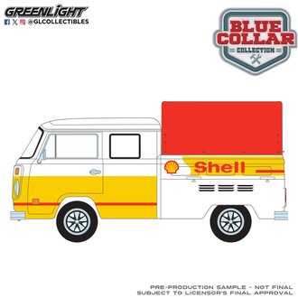 1:64 Blue Collar Series 15 - 1974 Volkswagen T2 Doka Crew Cab w/Canopy "Shell Oil Shop"