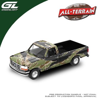 1:64 All-Terrain Series 18 - 1993 Ford F-150 (Tigerstripe Camouflage) 1:64 All-Terrain Series 18 - 1993 Ford F-150 (Tigerstripe Camouflage)