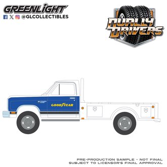 1:64 Dually Drivers Series 17 - 1981 Dodge Ram W350 Power Ram Dually Flatbed "Goodyear"