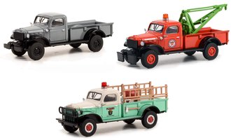1:64 1945-50 Dodge Power Wagon (Set of 3)