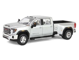 1:64 2022 GMC Sierra 3500HD Pro Dually (Quick Silver Metallic)