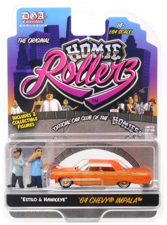 1:64 Homie Rollerz 2025 Series 1 - 1964 Chevrolet Impala SS Hard Top w/Estilo & Hawkeye