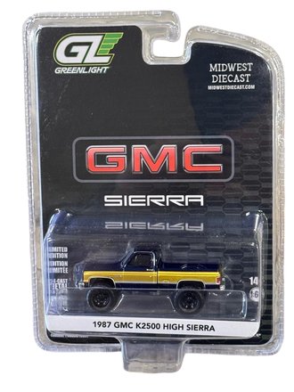 1:64 1987 GMC K2500 High Sierra (Blue/Gold)