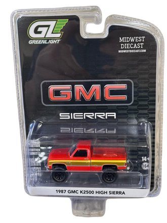 1:64 1987 GMC K2500 High Sierra (Red/Gold)
