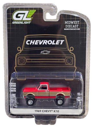 1:64 1969 Chevy K10 Pickup (Red/Gold) 1:64 1969 Chevy K10 Pickup (Red/Gold)