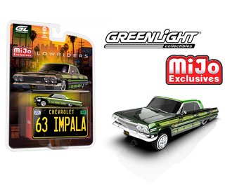 1:64 Lowriders - 1963 Chevrolet Impala SS Hardtop w/Mini Metal License Plate (Dark Green) 1:64 Lowriders - 1963 Chevrolet Impala SS Hardtop w/Mini Metal License Plate (Dark Green)