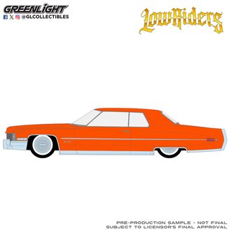 1:64 Lowriders Series 8 - 1972 Cadillac Coupe deVille (Mandarin Orange)