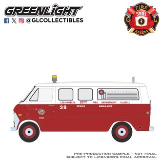 1:64 Fire & Rescue Series 5 - 1969 Ford Econoline Ambulance "Los Angeles Fire Department"