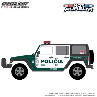 1:43 Hot Pursuit - 2019 Jeep Wrangler Unlimited Rubicon "Mexico City Police"