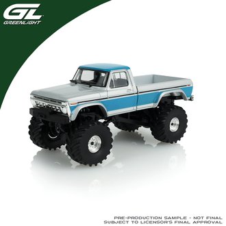 1:43 1976 Ford F-250 (Silver Metallic w/Teal Stripe)