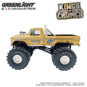 1:43 Kings of Crunch - Bigfoot #1 50th Anniversary - 1974 Ford F-250 Monster Truck - Gold Metallic