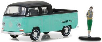 1:64 The Hobby Shop Series 2 - Volkswagen Type 2 Crew Cab Pickup "Doka" with Backpacker