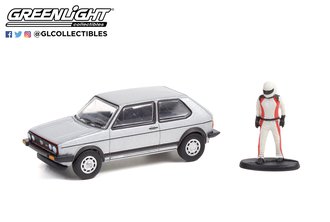 1:64 The Hobby Shop Series 11 - 1976 Volkswagen Golf MkI GTI with Race Car Driver - Silver