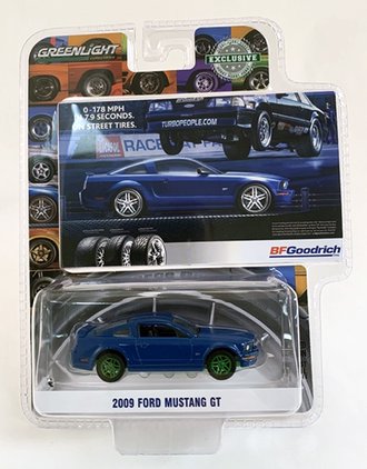 Chase 1:64 BFGoodrich Vintage Ad Cars - 2009 Ford Mustang GT "0-178 MPH In 7.9 Seconds. On Street Tires"