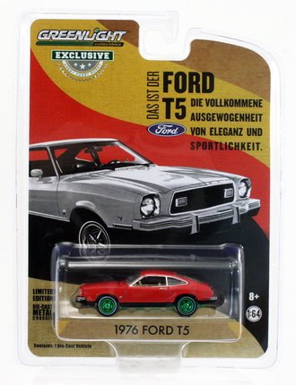 Chase 1:64 1976 Ford T5 Mustang (Bright Red Vermilion)
