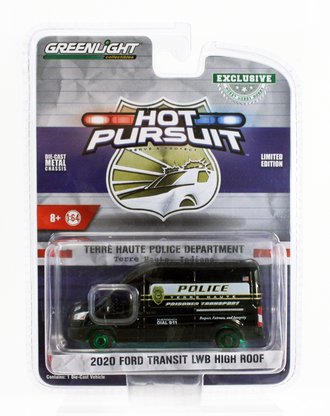 Chase 1:64 2020 Ford Transit LWB High Roof "Terre Haute, IN Police Prisoner Transport"