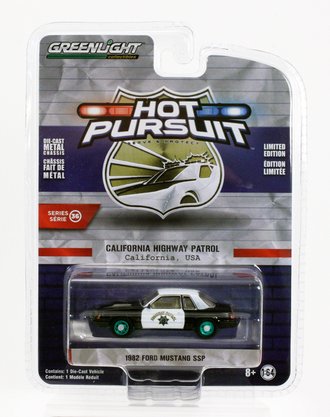 Chase 1:64 Hot Pursuit Series 36 - 1982 Ford Mustang SSP "California Highway Patrol"