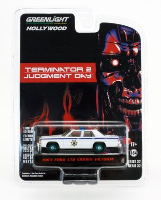 Chase 1:64 Hollywood Series 32 - Terminator 2: Judgment Day (1991) - 1983 Ford LTD Crown Victoria Police