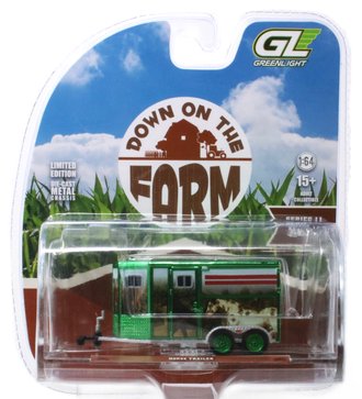 Super Chase 1:64 Horse Trailer (Custom Horse Wrap) ***Green Chrome*** Super Chase 1:64 Horse Trailer (Custom Horse Wrap) ***Green Chrome***