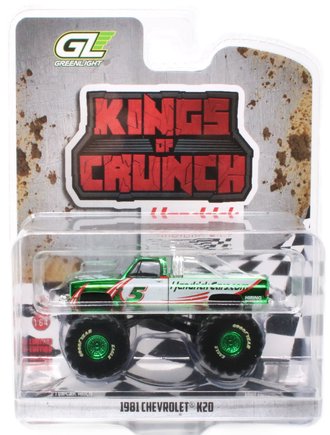 Super Chase 1:64 1981 Chevrolet K20 Monster Truck - #5 HendrickCars.com ***Green Chrome*** Super Chase 1:64 1981 Chevrolet K20 Monster Truck - #5 HendrickCars.com ***Green Chrome***