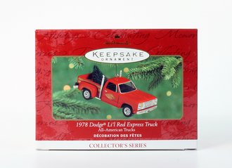 Hallmark Ornament - 1978 Dodge Li'l Red Express Truck (Red) *** Bad Box ***