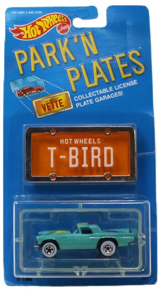1:64 Park'N Plates - 1957 T-Bird (Cyan w/Purple/Yellow)