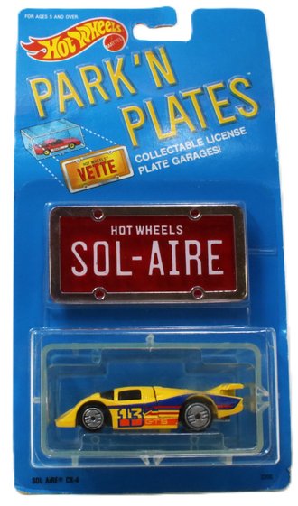 1:64 Park'N Plates - Sol-Aire CX-4 GTS #13 (Yellow w/Blue)