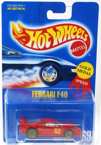 1:64 Ferrari F40 (Red) w/Gold UH Wheels 1:64 Ferrari F40 (Red) w/Gold UH Wheels