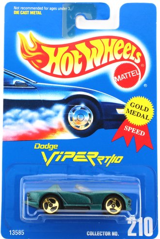 1:64 Dodge Viper RT/10 w/3-Spoke Wheels (Collector #210) (Green) 1:64 Dodge Viper RT/10 w/3-Spoke Wheels (Collector #210) (Green)
