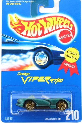 1:64 Dodge Viper RT/10 w/Ultra Hot Wheels (Collector #210) (Green) 1:64 Dodge Viper RT/10 w/Ultra Hot Wheels (Collector #210) (Green)