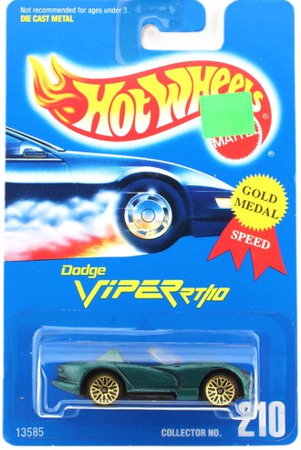 1:64 Dodge Viper RT/10 w/Gold Lace Wheels (Collector #210) (Green) 1:64 Dodge Viper RT/10 w/Gold Lace Wheels (Collector #210) (Green)