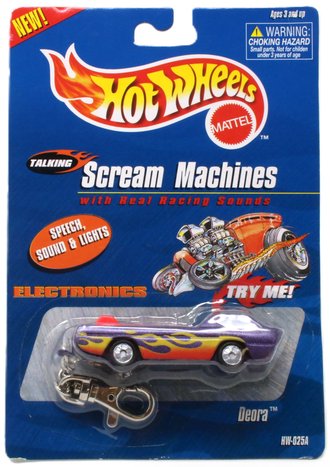 1:64 Scream Machines - Deora Keychain w Speech, Sounds, & Lights (Purple w/Flames)
