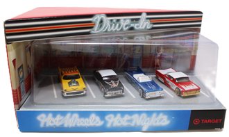 1:64 Hot Nights - Drive-In 4-Car Pack "Target Exclusive"