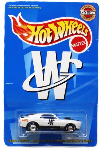 1:64 White's Guide - Ford Mustang Mach 1 (White w/Black Stripe)