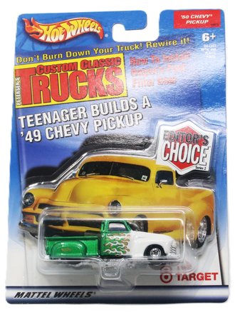 1:64 Hot Wheels Editors Choice Series 2 - Custom Classic Trucks '50 Chevy Pickup (Green w/Flames)