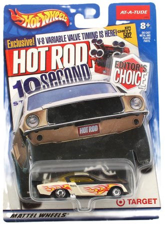 1:64 Hot Rod - At-A-Tude (White/Black w/Orange Flames)