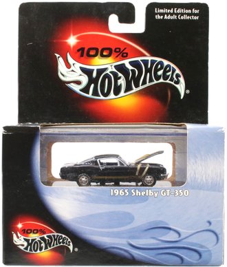 1:64 100% Hot Wheels - 1965 Shelby GT-350 (Black w/Gold Stripes) *** Loose Rubber Bands ***