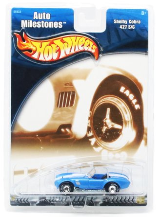 1:64 Hot Wheels Auto Milestones - Shelby Cobra 427 S/C (Blue w/White Stripes)