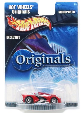 1:64 Hot Wheels Originals - Monoposto (Red/Chrome w/Black Stripes)