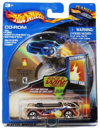 Hot Wheels - Planet HotWheels.com - Geothermal Energy Car (Gold) ***Soft Corner***