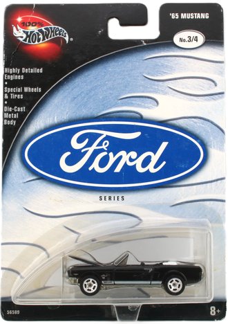 1:64 100% Hot Wheels - 1965 Mustang (Black)