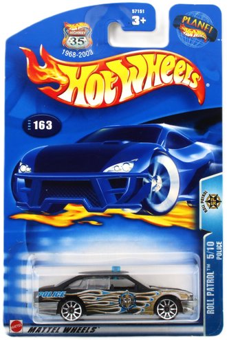 1:64 Roll Patrol (Police - Black w/Gold/Blue Flames) 1:64 Roll Patrol (Police - Black w/Gold/Blue Flames)