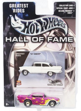 1:64 Hall of Fame - 1957 Chevy (Purple w/Flames)