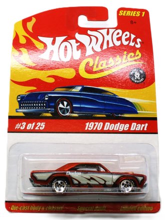 1:64 Hot Wheels Classics - 1970 Dodge Dart (Oarange/White)