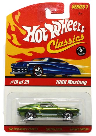 1:64 Hot Wheels Classics - 1968 Mustang (Green)