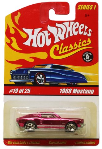 1:64 Hot Wheels Classics - 1968 Mustang (Pink) *** Blister Card 90% ***