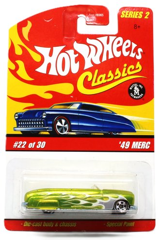 1:64 Hot Wheels Classics - 1949 Merc (Yellow w/White Flames)